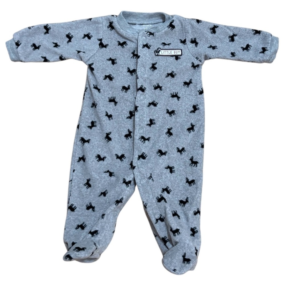 Carter’s Newborn Fleece Onesie Moose Pattern